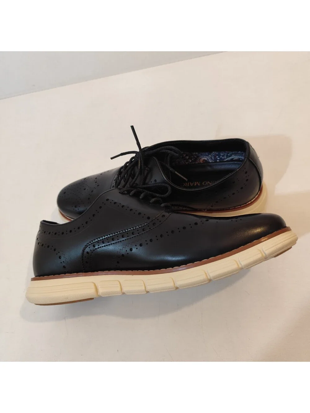 Bruno Marc New York Grandwing Mens black Oxford Dress Sneaker Shoe Size 9